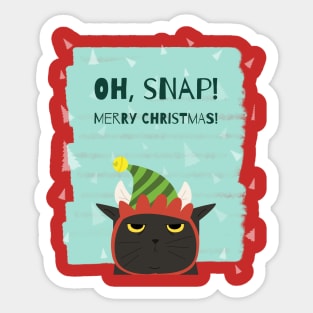 oh snap merry Christmas Sticker